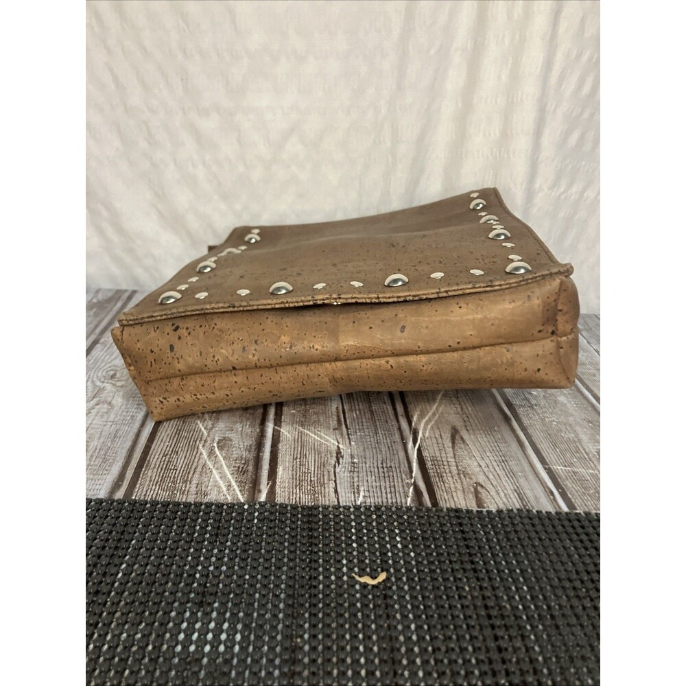 New W/tag Thistle + Cork Eco-Friendly Cork Like Style Purse Crossbody Bag Brown - Picture 7 of 12